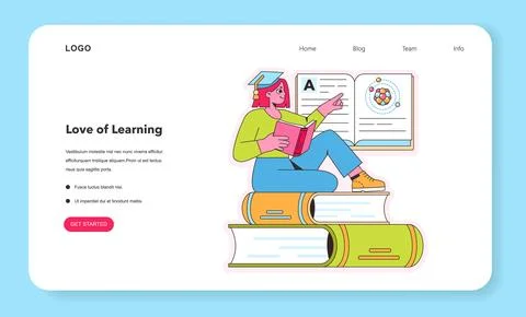 Love of Learning concept. Vector illustration Illustrazione stock