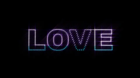 Love LEDS 01 Stock Footage 32971242