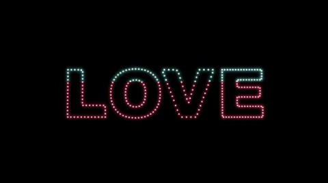 Love LEDS 02 Stock Footage 32971702