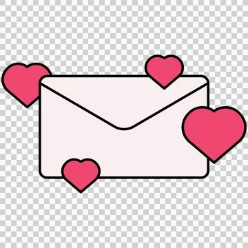 Love letter envelope Stock Illustration