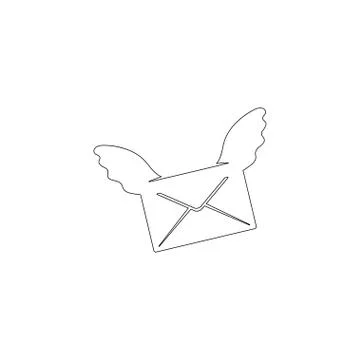 Love letter. flat vector icon Stock Illustration