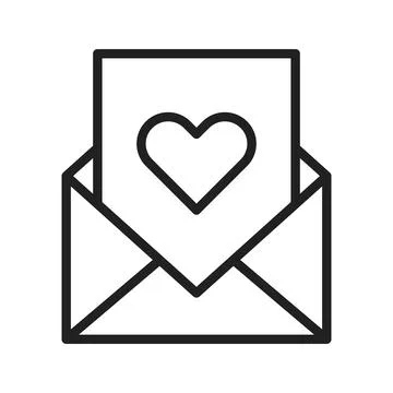 Love Letter icon vector image.  Stock Illustration