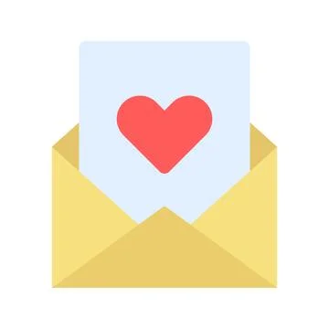 Love Letter icon vector image. Stock Illustration