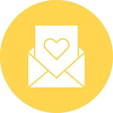 Love Letter icon vector image. Stock Illustration