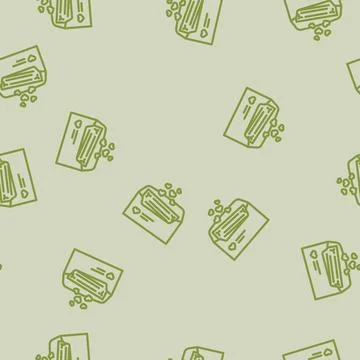 Love letter line vector seamless pattern Stock Illustration