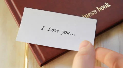Love letter lying on the table Stock Footage 60264599