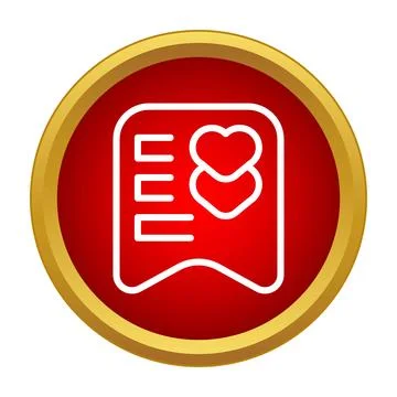 Love letter message scroll with hearts icon Stock Illustration