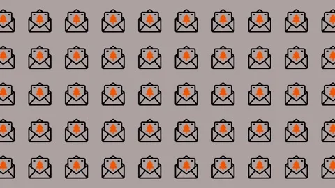 Love Letter Pattern - A Seamless Design for Romantic Occasions. Stock Footage 325381044