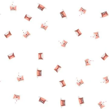 Love letter seamless vector pattern. Idea for St. Valentine's Day Stock Illustration