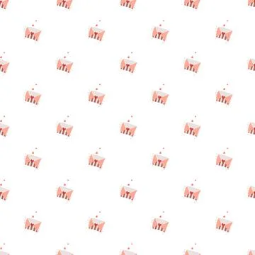 Love letter seamless vector pattern. Idea for St. Valentine's Day Stock Illustration