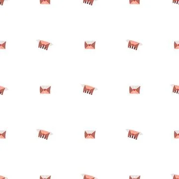 Love letter seamless vector pattern. Idea for St. Valentine's Day Stock Illustration