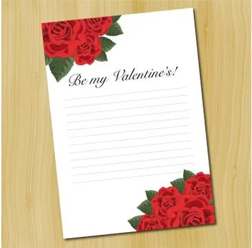 Love letter template Stock Illustration