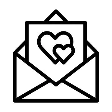 Love Letter Vector Icon Design Illustration Stock Illustration