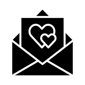 Love Letter Vector Icon Design Illustration Illustrazione stock