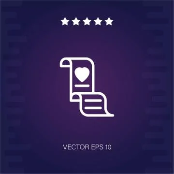 Love letter vector icon Stock Illustration
