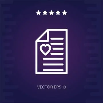 Love letter vector icon Stock Illustration