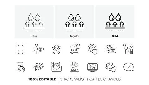 Love letter, Web tutorials and Card line icons. For web app, printing. Line Stock Illustration