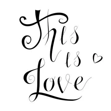 This is love lettering Stock Illustration