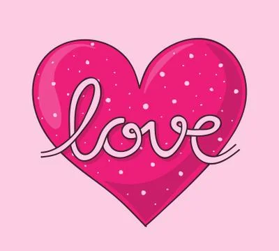 Love lettering Illustrazione stock