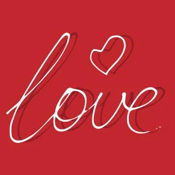 Love lettering. Stock-Illustration