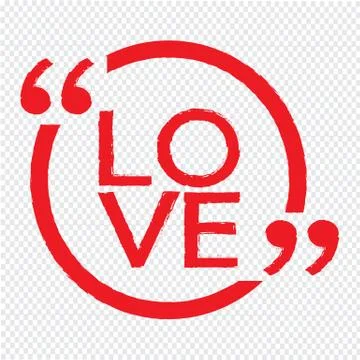 Love lettering Illustration design Stock Illustration