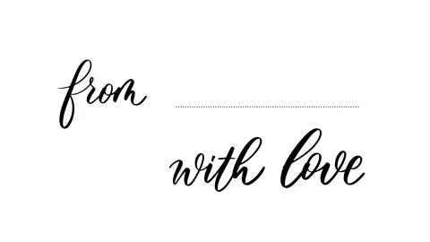 From with love - lettering template. Stock Illustration