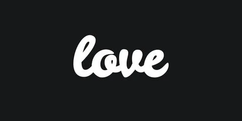Love Lettering Vector  Elegant Romantic Typography Design Stock Illustration
