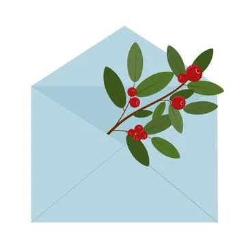 Love letters in an envelope, vector illustration in a modern design in a flat Stock Illustration
