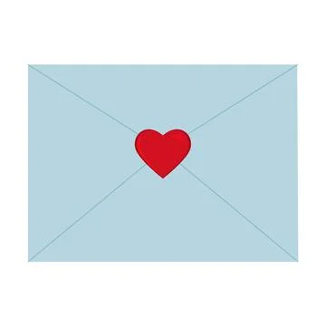 Love letters in an envelope, vector illustration in a modern design in a flat Stock Illustration