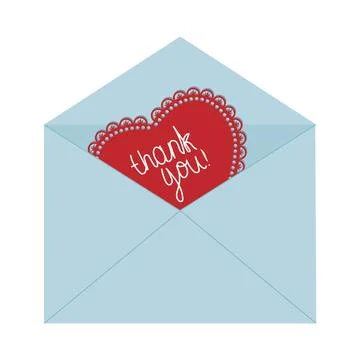 Love letters in an envelope, vector illustration in a modern design in a flat Stock Illustration