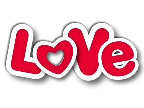 Love letters in red Stock Illustration