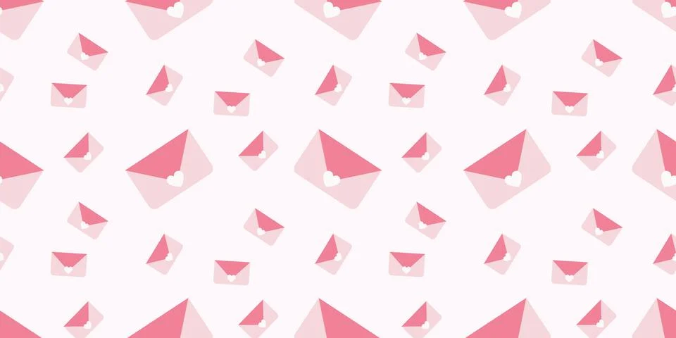 Love letters seamless pattern. Repeating design element for printing on wrapp Stock Illustration