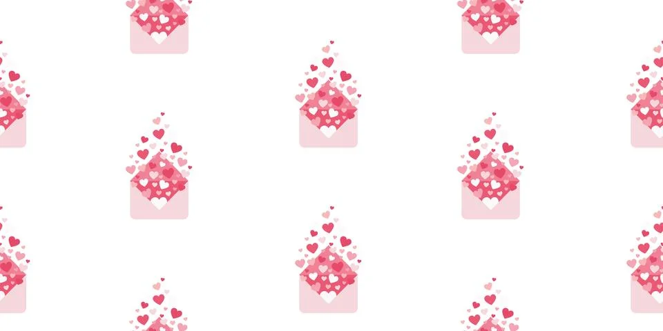 Love letters Seamless pattern. Repeating Design element for Printing on Wrapp Stock Illustration