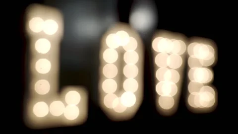 Love Light Letters Bokeh Stock Footage 233526430