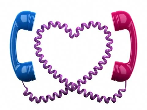 Love on the line Stock Illustration
