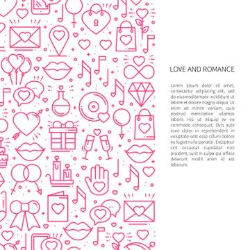 Love line pattern concept with place for your text. St Valentine's day. Love Stock Illustration