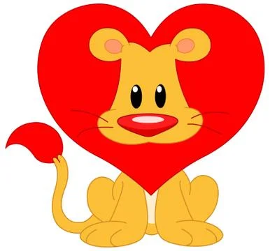 Love lion Illustrazione stock