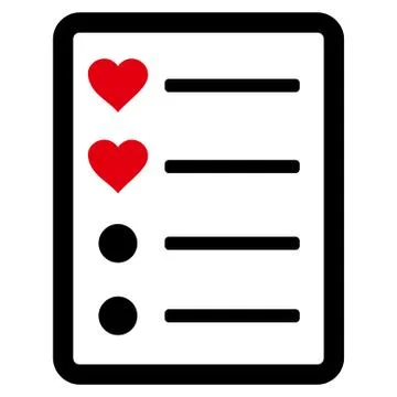 Love List Page Vector Icon Stock Illustration