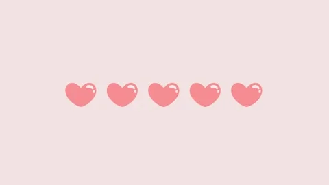 Love loading animation with heart emoticons. Stock Footage 301033209