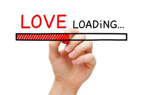 Love Loading Bar Concept Stock Photos