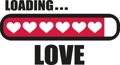 Love is Loading with Loading bar Stock Illustration