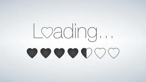 Love is Loading with Loading bar, valentine s day is coming Stock Illustration