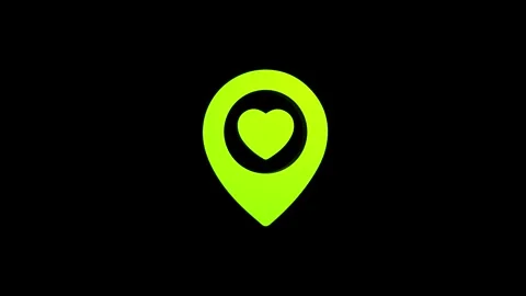 Love location 3d pin map rotating animation spinning in background Stock Footage 313492336