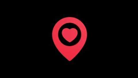Love location 3d pin map rotating animation spinning in background Stock Footage 313492339