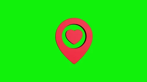 Love location 3d pin map rotating animation spinning in background Stock Footage 313492342