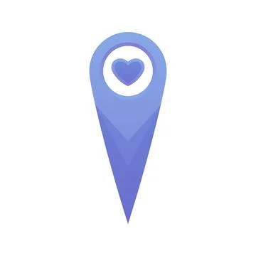 Love location logo element design template icon Stock Illustration