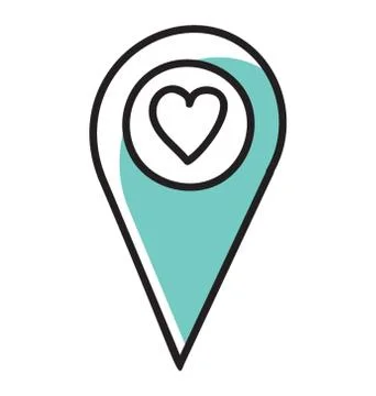 Love Location Pointer Stock Illustration