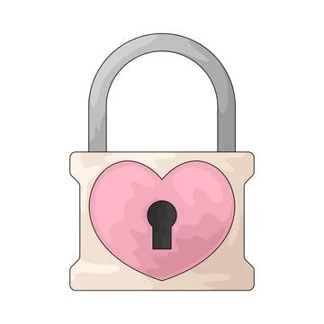 Love Lock illustration Stock Illustration