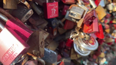 Love Locks - Clos Ups Stock Footage 337710296