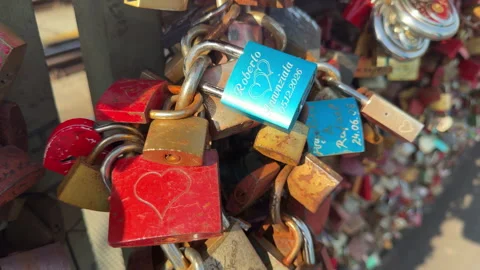 Love Locks (Close Ups) Stock Footage 337710769